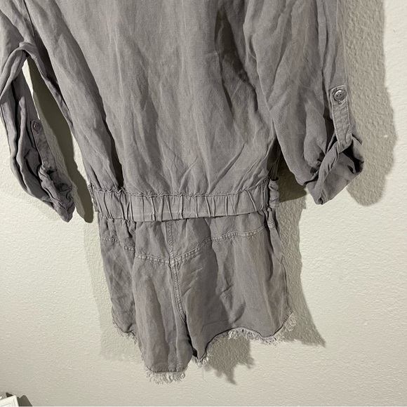 YOUNG FABULOUS & BROKE River Raw Linen Blend Utility Romper - Picture 10 of 13